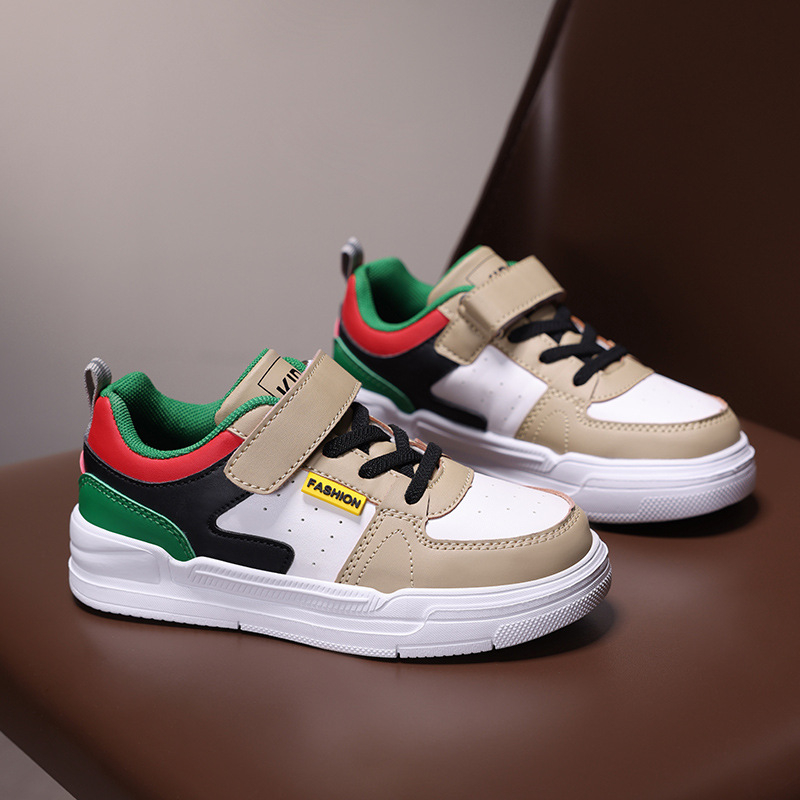 Vaikų platforminiai sportbačiai su Velcro užsegimu, viršus iš itin plonos odos, EVA įdėklas, guminis padas