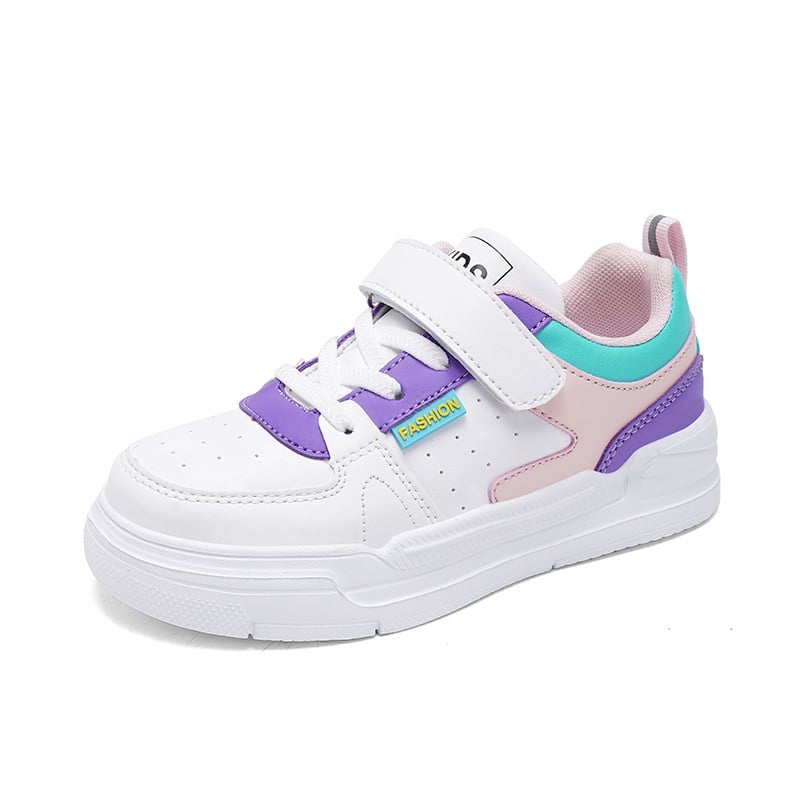 Vaikų platforminiai sportbačiai su Velcro užsegimu, viršus iš itin plonos odos, EVA įdėklas, guminis padas