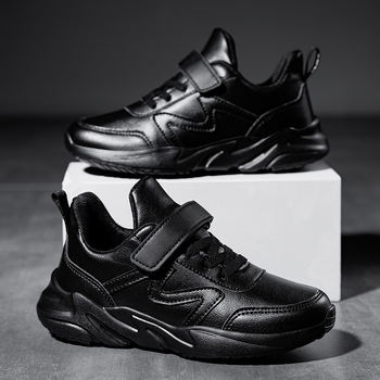 Παιδικά αθλητικά παπούτσια για τρέξιμο με επάνω μέρος από τεχνητό δέρμα, Velcro κλείσιμο, αδιάβροχα, ελαφριά, ανθεκτικά στη φθορά, σόλα MD