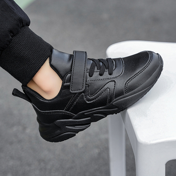 Παιδικά αθλητικά παπούτσια για τρέξιμο με επάνω μέρος από τεχνητό δέρμα, Velcro κλείσιμο, αδιάβροχα, ελαφριά, ανθεκτικά στη φθορά, σόλα MD