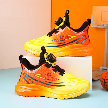 Vaikų sportiniai bateliai su kvėpuojančiu tinkliniu viršumi (Viršus: tinklas + sintetinė oda; Padas: EVA; Užsegimas: pasukamieji mygtukai)