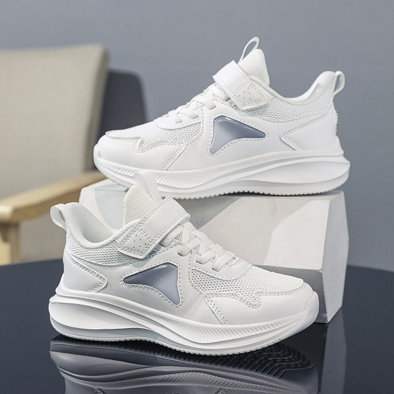 Vaikiški bėgimo bateliai su tinkleliu viršumi, Velcro užsegimas, MD padas, dryžuotas raštas