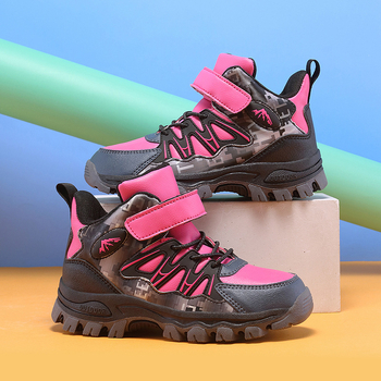 Παιδικά ορειβατικά παπούτσια για όλες τις εποχές – αδιάβροχα, αναπνεύσιμα, ελαφρά, αντιολισθητικά, κλείσιμο Velcro