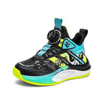 Παιδικά παπούτσια μπάσκετ με δερμάτινο επάνω μέρος, διαπνέοντα, ελαφριά, αντιολισθητική EVA σόλα, για ηλικίες 4–16 ετών