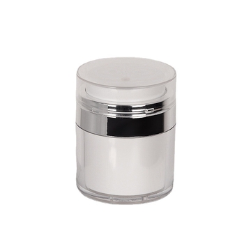 Akrilinis vakuuminis kremas buteliukas su siurbtuku, injekcijos liejimo gamybos, elektroplatinavimo paviršius, kosmetinė pakuotė