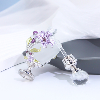 Stiklinė parfumo buteliukas su elektroplatavimo danga, pakuotė popierinėje dėžutėje, neimportuotas