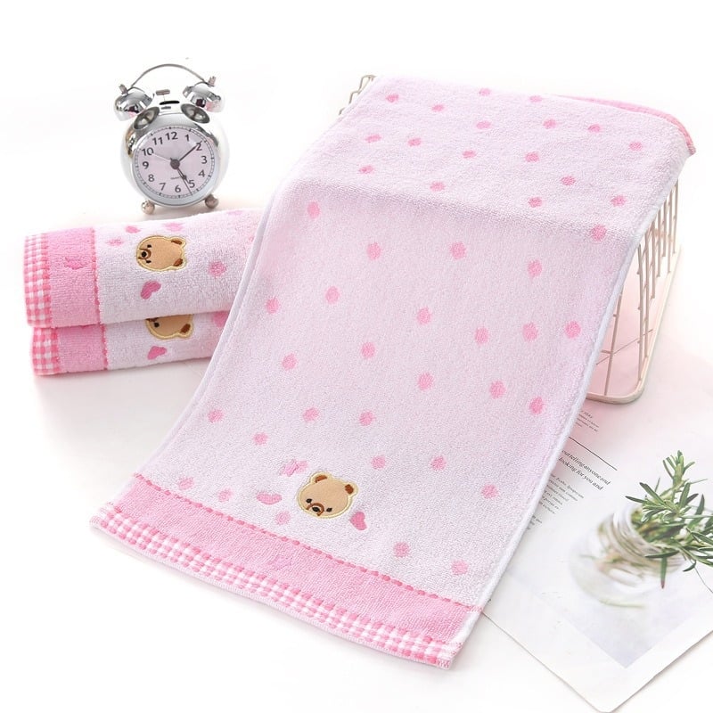 Vaikų medvilninis veido rankšluostis, minkštas ir sugeriantis, 100–120 g, namams ir darželiui, Personalizavimas galimas