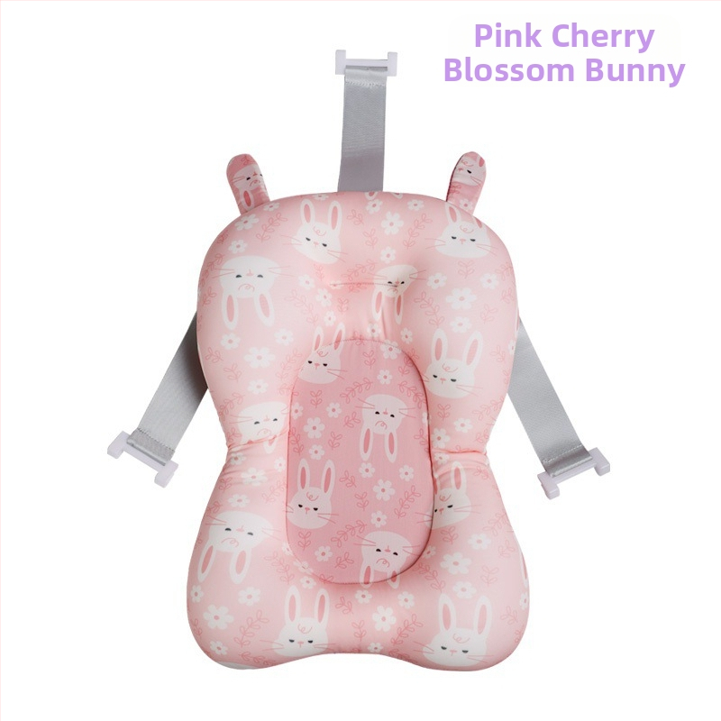 Kūdikio vonios kilimėlis su rėminiu tinklu; medžiaga: keturių krypčių elastinis audinys + tinklas + poliesterio užpildas + PE kabliukas; tinka sėdėjimui ir gulėjimui