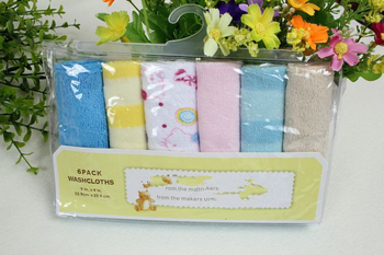 Danlauer Βρεφικές τετράγωνες πετσέτες, σετ 6 τεμαχίων, 100% βαμβάκι, μαλακές