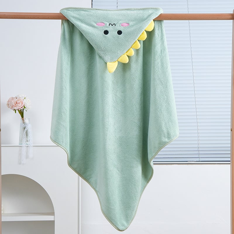 Vaikų chalatas su gobtuvu iš koralio veliūro, 500 g, 90% poliesterio, žiemai