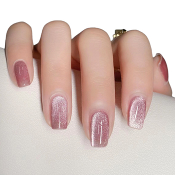 Αφαιρούμενα τεχνητά νύχια με μοτίβο Starry Sky, Cat\'s Eye στυλ, ultra-λεπτά, κατάλληλα για φορέση