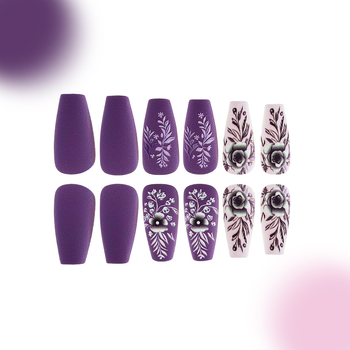 Σετ τέχνης νυχιών με 3D ανάγλυφα λουλουδιών και φύλλων, για κυρίες, φορέσιμο, OEM μάρκα, προέλευση Jiangxi, όχι εισαγόμενο