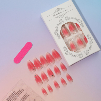 Τεχνητά νύχια - σχήμα αμυγδάλου, gradient σχέδιο, αφαιρούνται, 24 τεμάχια (σχήμα αμυγδάλου; gradient σχέδιο; αφαιρούνται; 24 τεμάχια)