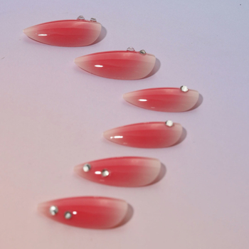 Τεχνητά νύχια - σχήμα αμυγδάλου, gradient σχέδιο, αφαιρούνται, 24 τεμάχια (σχήμα αμυγδάλου; gradient σχέδιο; αφαιρούνται; 24 τεμάχια)