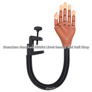 Μανικιούρ Εκπαιδευτικό Χέρι με Ευέλικτες Αρθρώσεις, Liwei, 100 Τεχνητά Νύχια για Εκπαίδευση