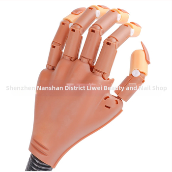 Μανικιούρ Εκπαιδευτικό Χέρι με Ευέλικτες Αρθρώσεις, Liwei, 100 Τεχνητά Νύχια για Εκπαίδευση