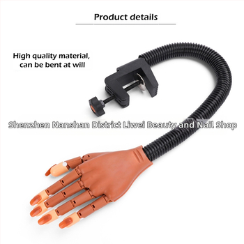 Μανικιούρ Εκπαιδευτικό Χέρι με Ευέλικτες Αρθρώσεις, Liwei, 100 Τεχνητά Νύχια για Εκπαίδευση