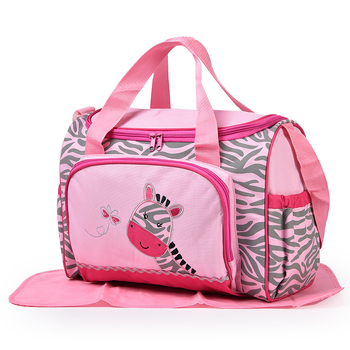 CyBee τσάντα μαμάς από Oxford ύφασμα με κέντημα καμηλοπάρδαλης, διαστάσεις 40×30×17 εκ, μέγιστο φορτίο 20 kg