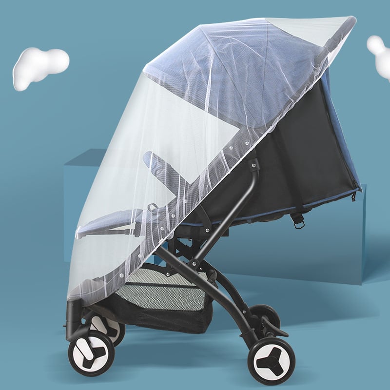 Δίχτυ προστασίας για καρότσι μωρού με πλήρες κάλυμμα, καθολικό, αναπνεύσιμο δίχτυ; μονή πόρτα, πλαστικό πλαίσιο; για ηλικίες 0–6 ετών; διατίθεται παραμετροποίηση; προστασία από κουνούπια, άνεμο και πτώσεις.