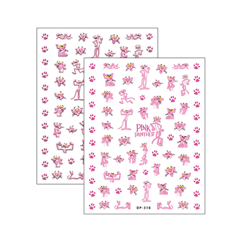 5D reljefiniai nagų lipdukai su lipniu sluoksniu – PET medžiaga, nagų papuošalai, DP serija