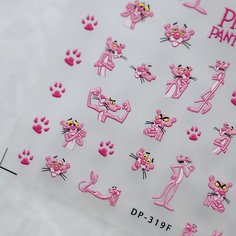 5D reljefiniai nagų lipdukai su lipniu sluoksniu – PET medžiaga, nagų papuošalai, DP serija