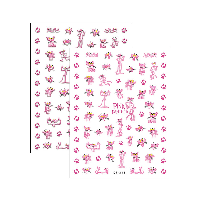 5D reljefiniai nagų lipdukai su lipniu sluoksniu – PET medžiaga, nagų papuošalai, DP serija