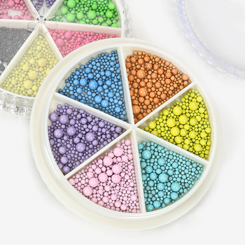 Nagų dailės metalo karoliukai - Jinzixiu, Princesės serija, Candy raštas, metala medžiaga, 6 skyrelių dėžutė žiedlapio formos, paprastas stilius