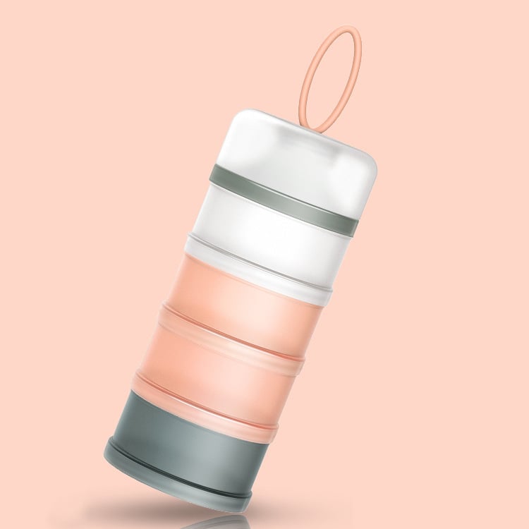 Hi-wang Espoir Pienų miltelių dėžutė – nešiojama daugiasluoksnė formulių organizatorius su savarankiškomis skyryklėmis, didelė talpa, tinkama nuo kūdikio iki 3 metų