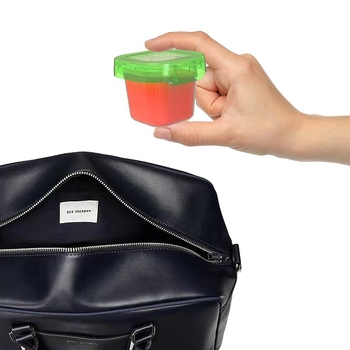 Plastikinė dėžutė bebių užkandžiams su skyriais, sandari šviežumui, nešiojama, tinkama šaldymui