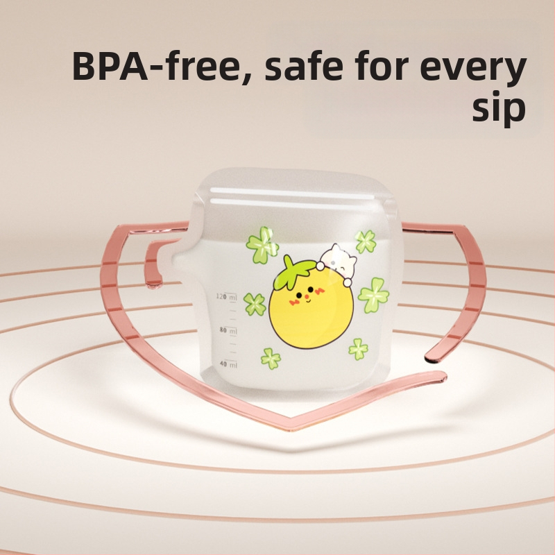 Торбичка за съхранение на кърма, тип със излив, преносима и еднократна, капацитет 120 ml, PET материал, марка Tired