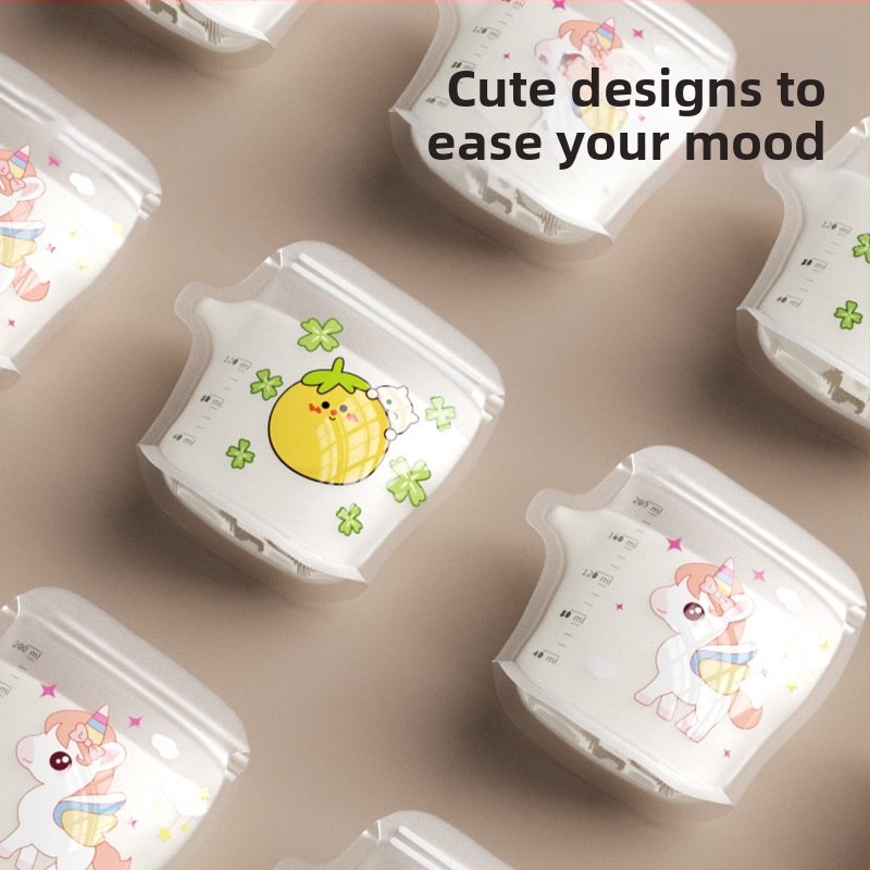 Торбичка за съхранение на кърма, тип със излив, преносима и еднократна, капацитет 120 ml, PET материал, марка Tired