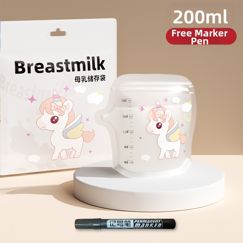 Torba za čuvanje majčinog mlijeka, tip izlaznog otvora (spout-type), prijenosna i jednokratna, kapacitet 120 ml, PET materijal, marka Tired