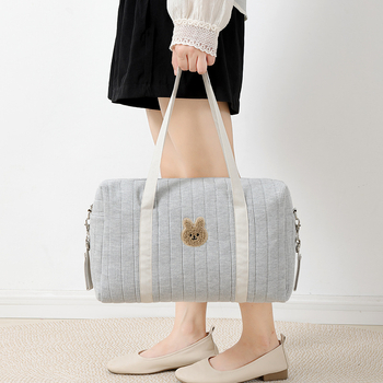 Τσάντα μαμάς και μωρού για καρότσι, με μεγάλη χωρητικότητα, ελαφριά, από βάφλο ύφασμα, αδιάβροχη επένδυση Oxford, καμπυλωτό λουρί ώμου