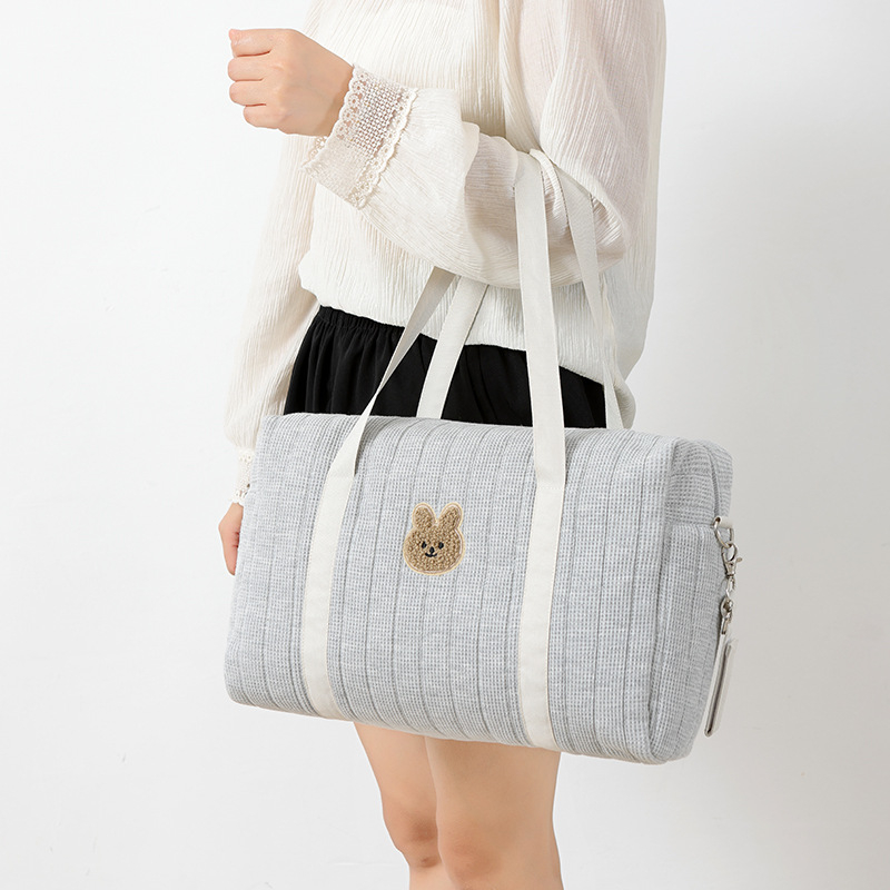 Emme ja beebi mähkmete kott vankrile, suur maht, kerge, vahvli kangas, veekindel Oxford vooder, kõver õlarihm