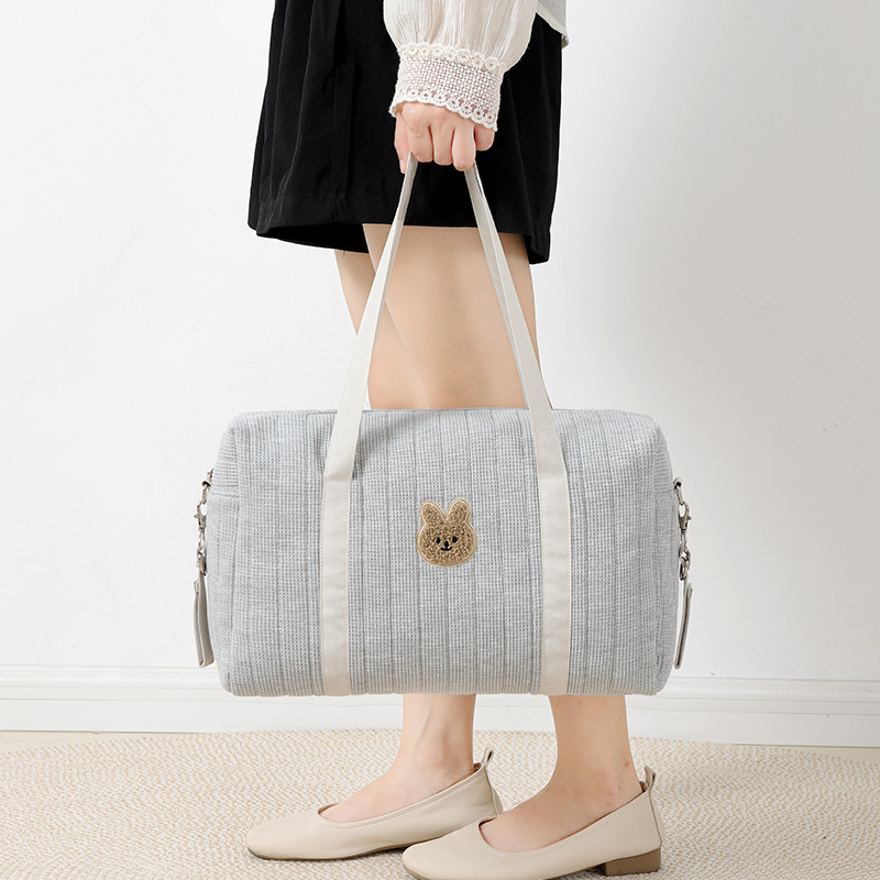 Emme ja beebi mähkmete kott vankrile, suur maht, kerge, vahvli kangas, veekindel Oxford vooder, kõver õlarihm