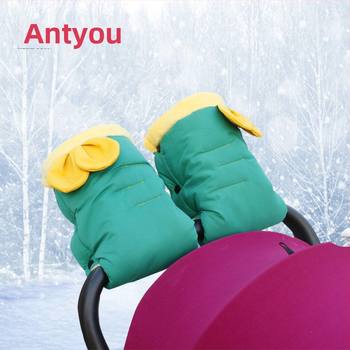 Anteyou ziemas bērnu ratu cimdi - silti, vēja izturīgi un ūdensizturīgi, ar French brushed materiālu