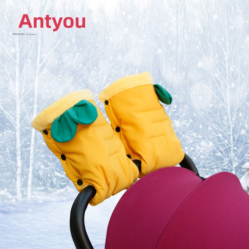 Anteyou ziemas bērnu ratu cimdi - silti, vēja izturīgi un ūdensizturīgi, ar French brushed materiālu