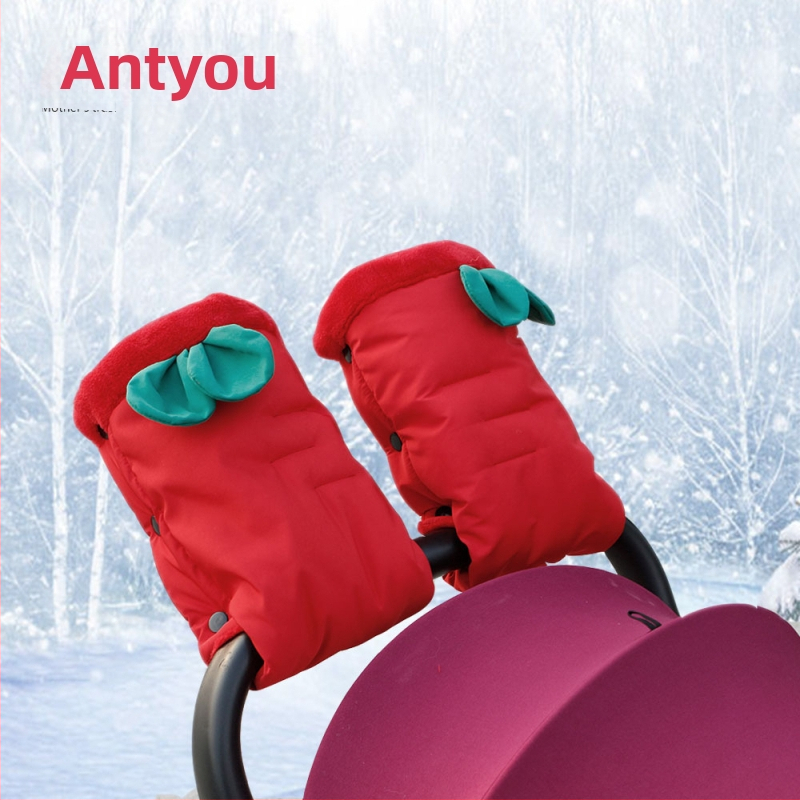 Anteyou зимни ръкавици за детска количка - топли, ветроустойчиви и водоустойчиви, с материя French brushed