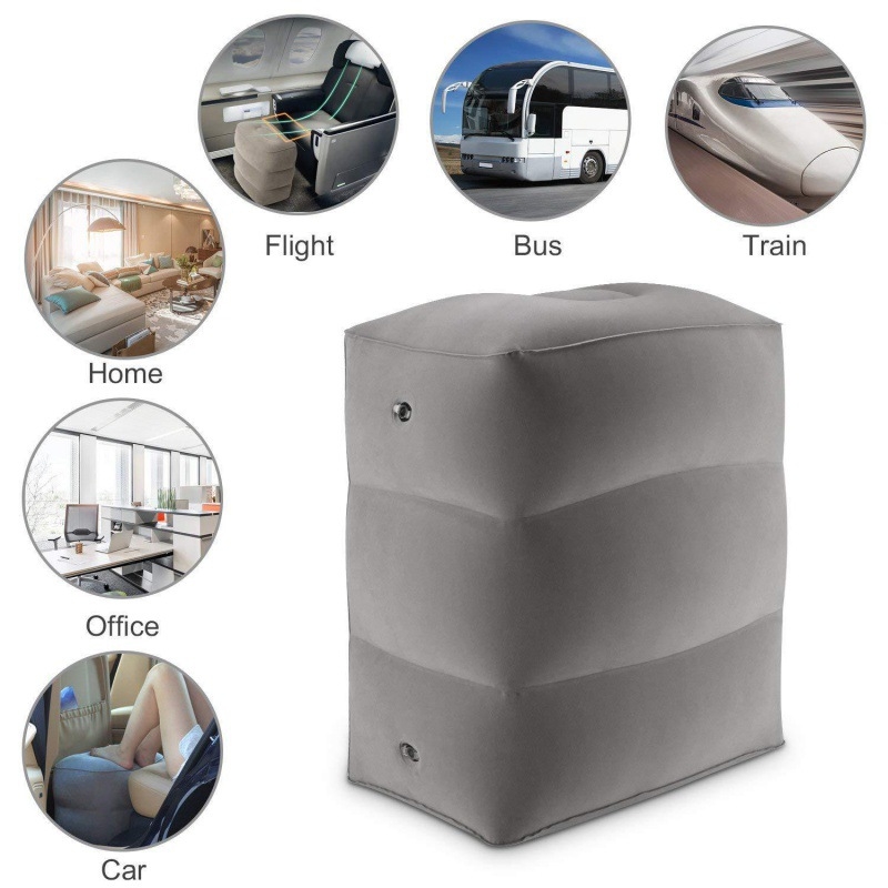 Φουσκωτή επιφάνεια ποδιών με PVC φλοκ, τριών στρώσεων κατασκευή, πάχος 0.25 mm, φορητή βάση ποδιών για ταξίδια HX0232