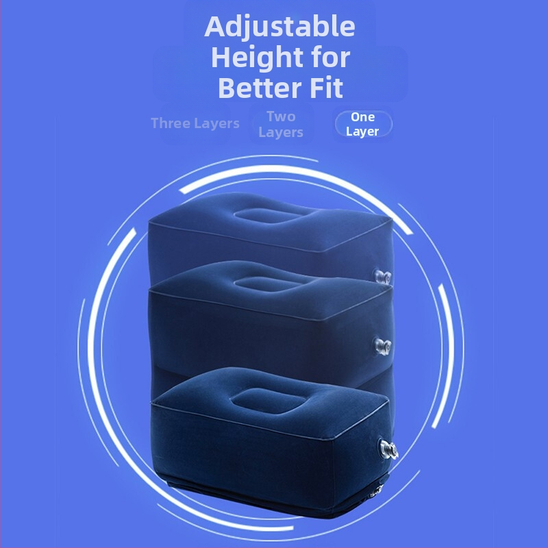 Φουσκωτή επιφάνεια ποδιών με PVC φλοκ, τριών στρώσεων κατασκευή, πάχος 0.25 mm, φορητή βάση ποδιών για ταξίδια HX0232