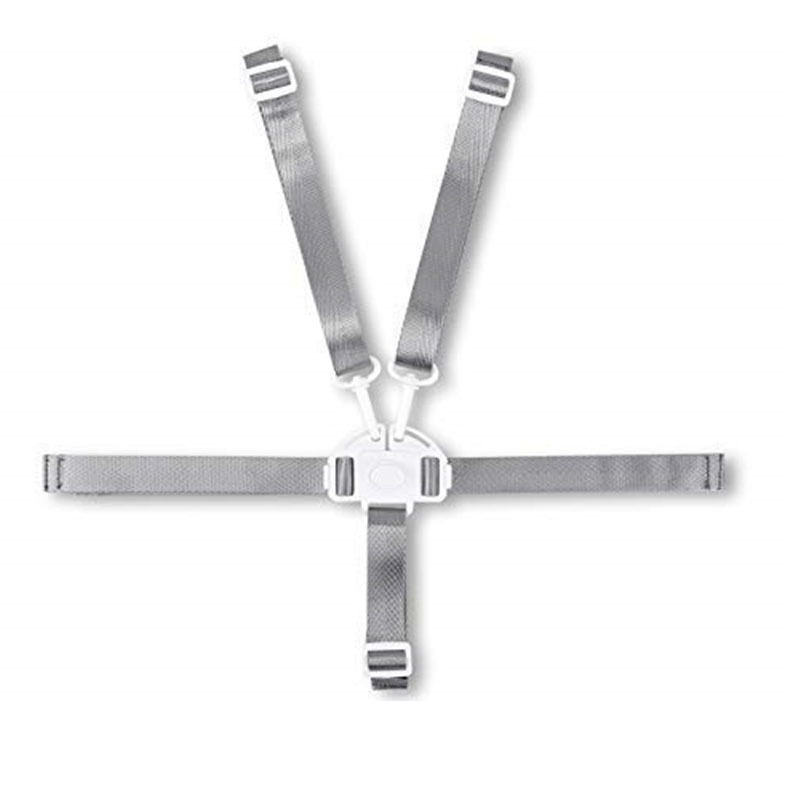 5-точков предпазен колан за детска количка и столче за хранене с регулируема подложка за рамо (нейлонова лента, катарама POM)