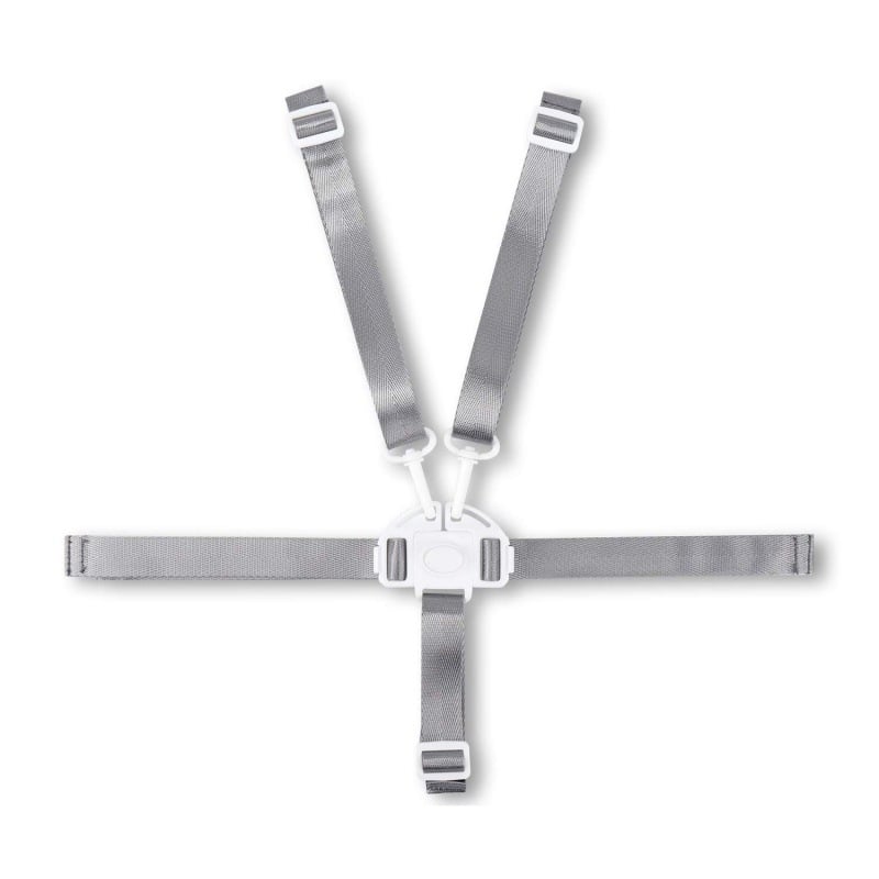 5-точков предпазен колан за детска количка и столче за хранене с регулируема подложка за рамо (нейлонова лента, катарама POM)