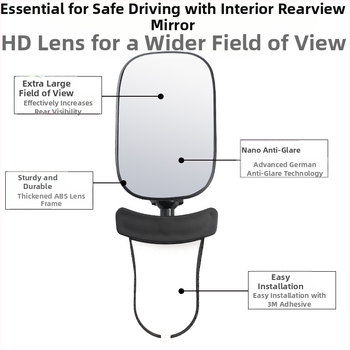 Automobilio vidinis galinio vaizdo veidrodėlis, 360° sukimasis, reguliuojamas; kūdikių stebėjimo veidrodėlis, skirtas transporto priemonėms su keturiais ratais