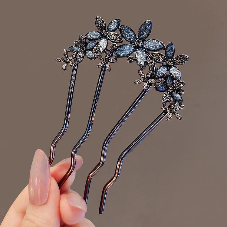 Keturių dantų plaukų šukos iš lydinio, U formos stilius, elektroplatuota apdaila (atskirai supakuotos) – galvos aksesuaras