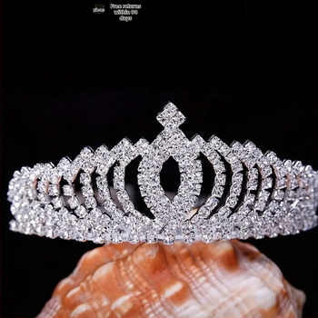 Rhinestone karūna galvai – universalus, elektroplakavimas, krištolai