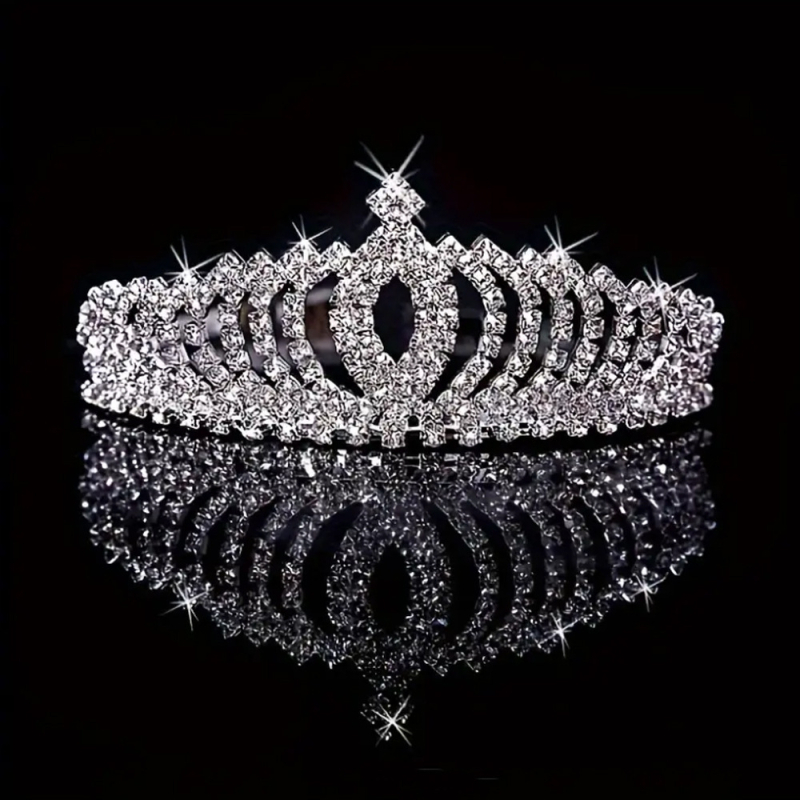 Rhinestone karūna galvai – universalus, elektroplakavimas, krištolai