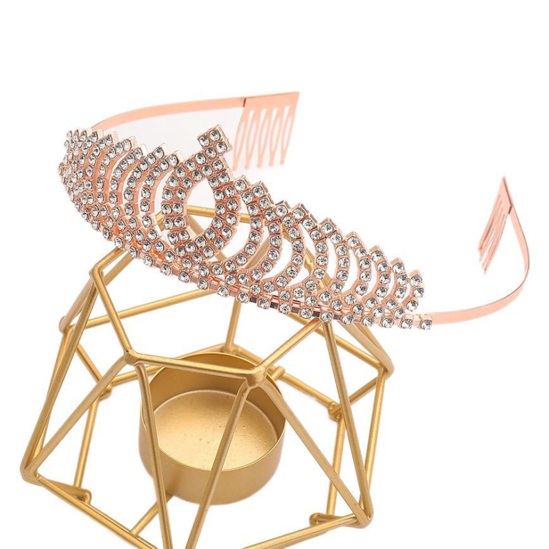 Rhinestone karūna galvai – universalus, elektroplakavimas, krištolai