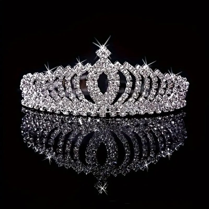 Rhinestone karūna galvai – universalus, elektroplakavimas, krištolai