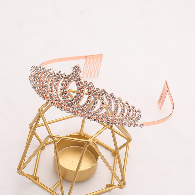 Rhinestone karūna galvai – universalus, elektroplakavimas, krištolai