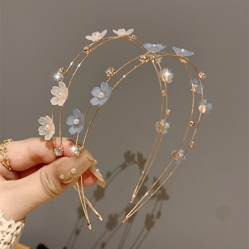 Galvos juosta moterims – metalas, rankų darbas, pastorinis stilius, gaivus ir saldus, pavasaris 2024